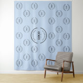 Blaue Unternehmenslogo-Hintergrund Instant Step-an Wandteppich (Beispiel)