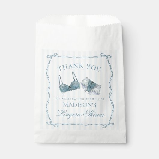 Blaue Unterwäsche Dusche Junggesellinnenabschied D Geschenktütchen (Vorderseite)
