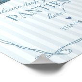 Blaue Unterwäsche Junggesellinnenabschied Slip Bit Poster (Ecke)