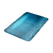 Blaue Unterwasser-Ozean-Lichtstrahlen Badematte (Schrägansicht)