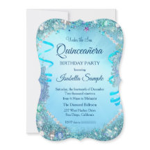 Blaue Unterwasser-Quinceanera-15.-Geburtstagsfeier