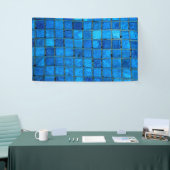 Blaue Unterwasserfliesen Banner (Messeveranstaltung)