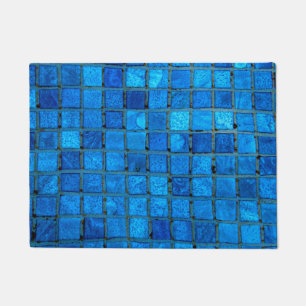 Blaue Unterwasserfliesen Fußmatte