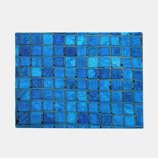 Blaue Unterwasserfliesen Fußmatte (Vorderseite)