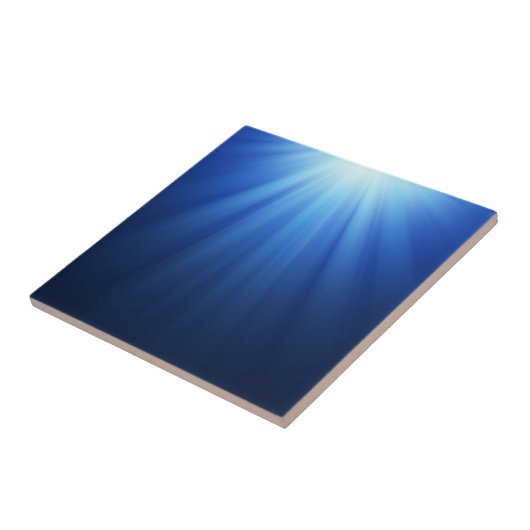 Blaue Unterwassersun-Strahlen Fliese (Seite)