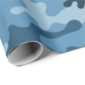 "BLAUE URBAN CAMOUFLAGE" GESCHENKPAPIER (Rolleneckpunkt)