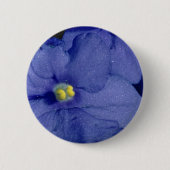 Blaue Usambaraveilchen-Blumen Button (Vorderseite)