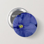 Blaue Usambaraveilchen-Blumen Button (Vorne & Hinten)