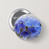 Blaue Usambaraveilchen Button (Vorne & Hinten)