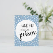 Blaue Valentinkarte Feiertagskarte (Stehend Vorderseite)