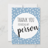 Blaue Valentinkarte Feiertagskarte (Vorderseite)