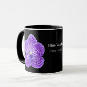 Blaue Vanda-Orchideen-Blumen-Tasse Tasse (Vorderseite Links)