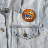 Blaue Varsity-Basketball-Schule nach Maß Button (Beispiel)