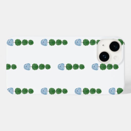 Blaue Vase Topipe Case-Mate iPhone Hülle (Rückseite (Horizontal))