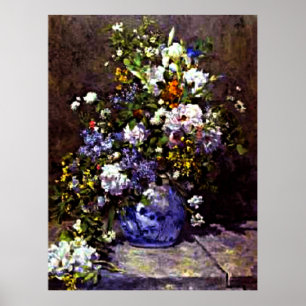 Blaue Vase von Renoir, Poster