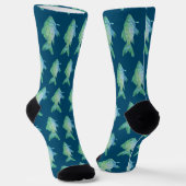 Blaue Väter Socken (Gewinkelt)