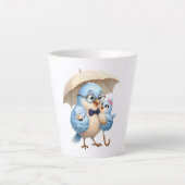  Blaue Vater-Vogel-Latte-Tasse  Milchtasse (Vorderseite)