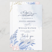 Blaue Vegetation Sukkulente Hochzeitsfeier (Vorne/Hinten)