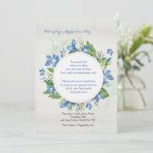 Blaue Veilchen-Einladung Einladung (Stehend Vorderseite)