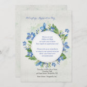 Blaue Veilchen-Einladung Einladung (Vorne/Hinten)