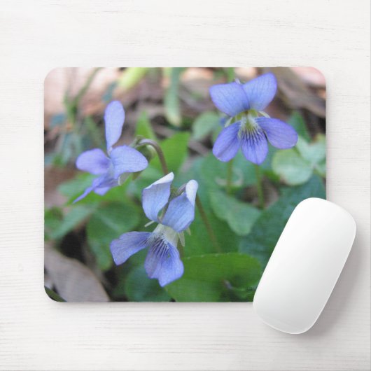 Blaue Veilchen Mousepad (Mit Mouse)