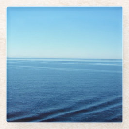 Blaue Velvet Pazifische Ozeanfarbfotografie Glasuntersetzer