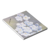 BLAUE VERGESSEN-ME-NOTS KUNSTBAR NOTE PAD NOTIZBLOCK (angewinkelt)