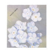 BLAUE VERGESSEN-ME-NOTS KUNSTBAR NOTE PAD NOTIZBLOCK (Vorderseite)