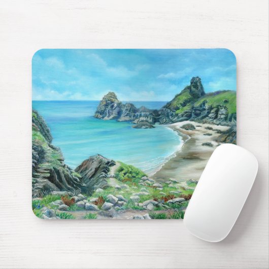 Blaue Vergewaltigung in der Kynance Cove Mousepad (Mit Mouse)