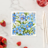 Blaue Vergissmeinnicht-Blumen Elegant Serviette (Beispiel)