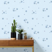 Blaue Vergissmeinnicht Blüten - Aquarell-Design Tapete