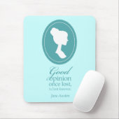 Blaue verlorenes Zitat-Geschenk Jane Austens gute Mousepad (Mit Mouse)