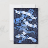 Blaue Verpflichtungserklärung Funny Response Card RSVP Karte (Rückseite)