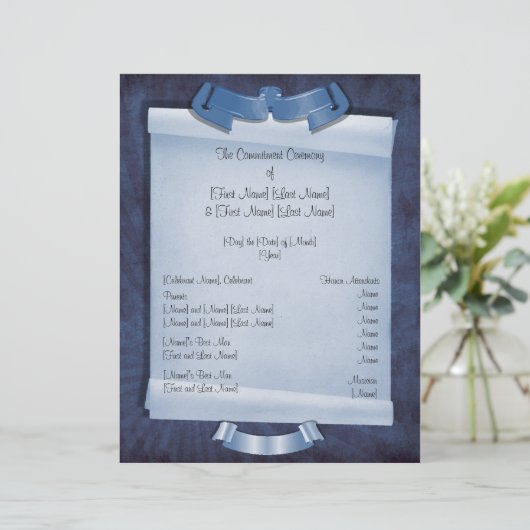 Blaue Verpflichtungsfeier für ein benutzerdefinier (Stehend Vorderseite)