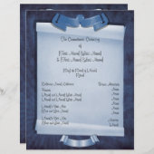 Blaue Verpflichtungsfeier für ein benutzerdefinier (Vorne/Hinten)