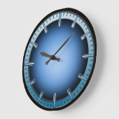 Blaue Verriegelung Innere glänzt nummerlose Wandle Große Wanduhr (Winkel)