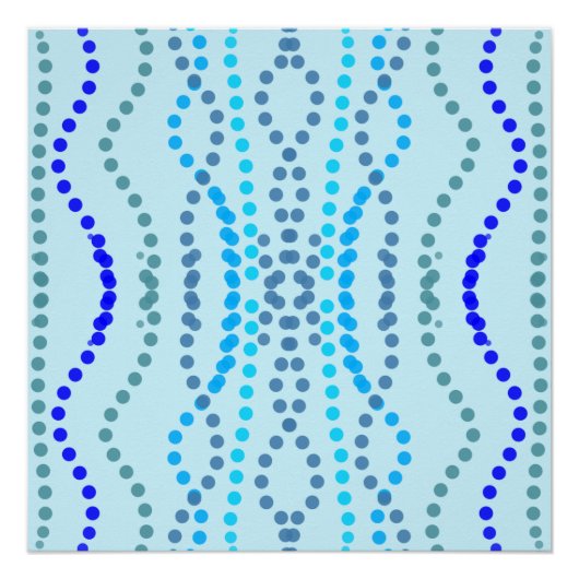 Blaue vertikale spitze Linien Poster (Vorderseite)