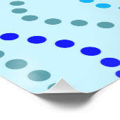 Blaue vertikale spitze Linien Poster (Ecke)