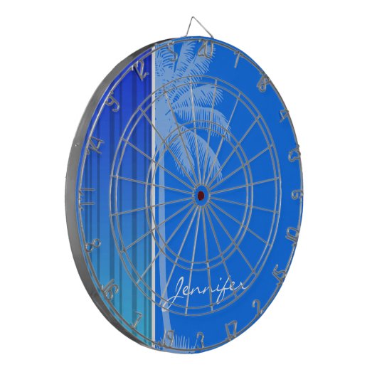 Blaue vertikale Streifen; Streifen; Streifen; Palm Dartscheibe (Vorderseite Links)