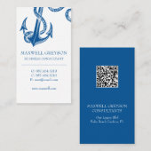 Blaue vertikale Visitenkarte Begleitkarte (Vorne/Hinten)