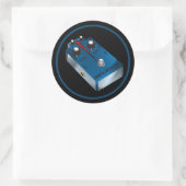 Blaue Verzerrung Runder Aufkleber (Tasche)