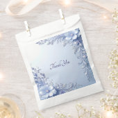 Blaue verzierte Blumen mit Perlen Geschenktüte Geschenktütchen (Ausgeschnitten)
