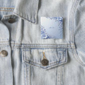 Blaue Verzierte Blumen mit Perlen Knopf Button (Beispiel)
