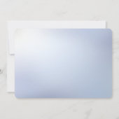 Blaue Verzierte Blumen mit Perlen Save The Date (Rückseite)