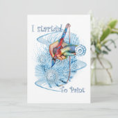 Blaue Vibration Einladung (Stehend Vorderseite)