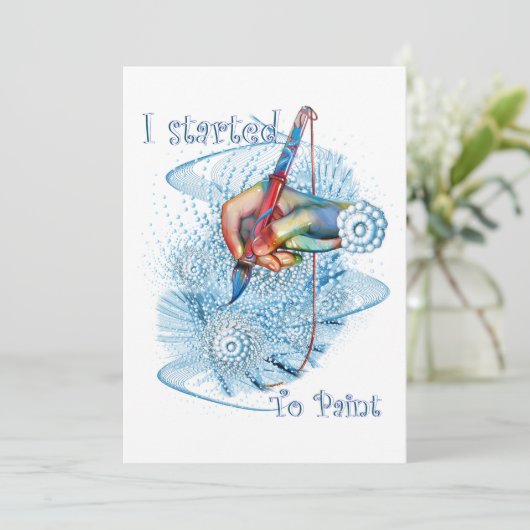 Blaue Vibration Einladung (Stehend Vorderseite)