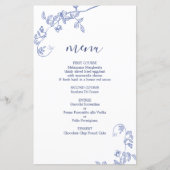 Blaue Viktorianische Blumenkarte (Vorderseite)