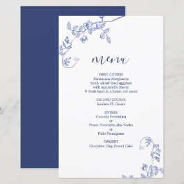 Blaue Viktorianische Blumenkarte