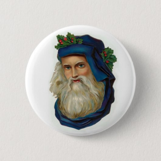 Blaue viktorianische Sankt Button (Vorderseite)