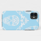 Blaue viktorianische Schädel Case-Mate iPhone Hülle (Rückseite (Horizontal))
